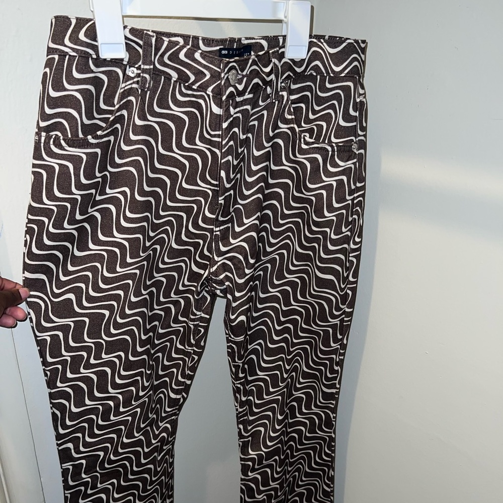 ASOS Brown Patterned pants size 8 (US)
